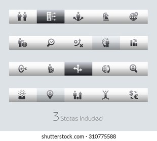 Business Strategy // Classic Bars +++ The vector file includes 3 buttons states in different layers. +++