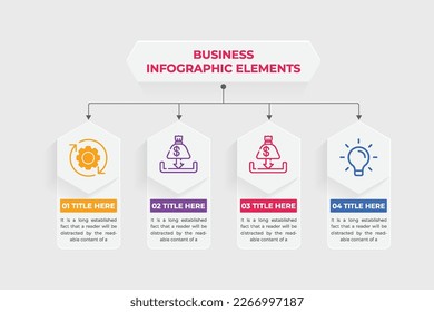 Business strategy and classification flowchart vector with colorful shapes. Business or work process instruction infographic design for an office presentation. Workflow diagram info graph vector.