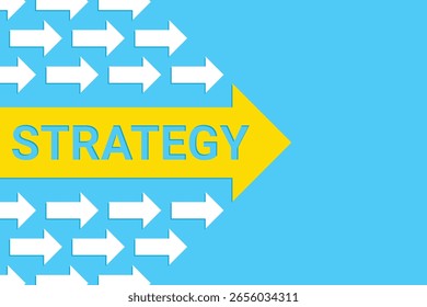 Concepto de estrategia empresarial con flechas