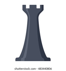 Business strategy concept with chess in flat style.