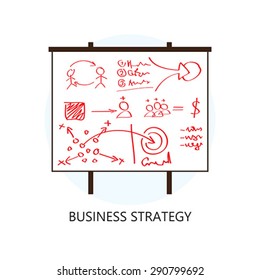 Business Strategy Concept Flat Design 