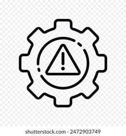 Geschäftsstrategiekonzept, flexible Krisenmethodik, Gang mit Warnzeichen, Systemfehlersymbol.