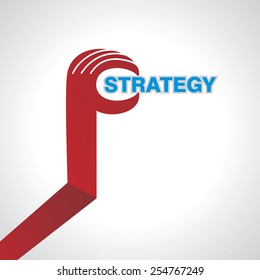 business strategy concept idea show by creative hand
