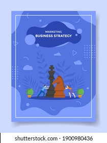 concepto de estrategia de negocio para plantilla de banners, volante, portada de libros, revista