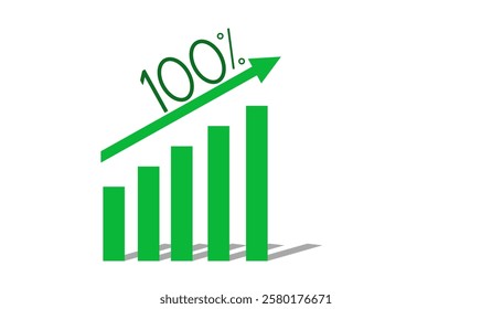 Business strategy for the current year, graph showing business growth