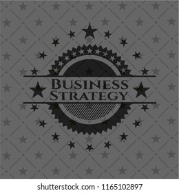 Business Strategy dark emblem. Retro