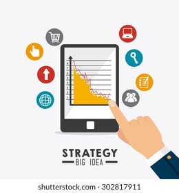 Business strategy design, vector illustration eps 10.