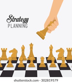 Business strategy design, vector illustration eps 10.