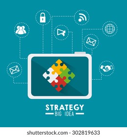 Business strategy design, vector illustration eps 10.