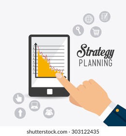 Business strategy design, vector illustration eps 10.