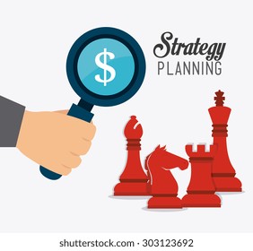 Business strategy design, vector illustration eps 10.