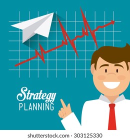 Business strategy design, vector illustration eps 10.