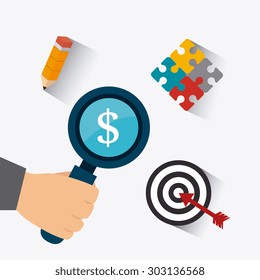 Business strategy design, vector illustration eps 10.