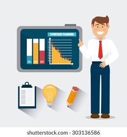Business strategy design, vector illustration eps 10.