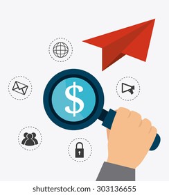 Business strategy design, vector illustration eps 10.