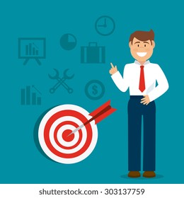 Business strategy design, vector illustration eps 10.