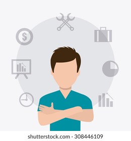 Business strategy design, vector illustration eps 10.