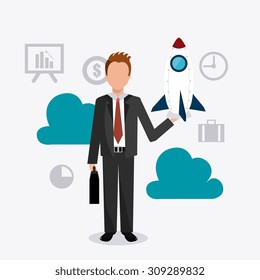 Business strategy design, vector illustration eps 10.