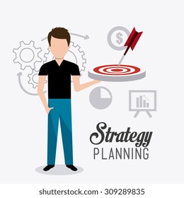 Business strategy design, vector illustration eps 10.