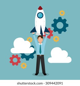 Business strategy design, vector illustration eps 10.