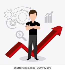 Business strategy design, vector illustration eps 10.