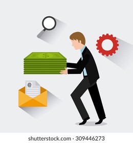 Business strategy design, vector illustration eps 10.