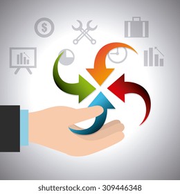 Business strategy design, vector illustration eps 10.
