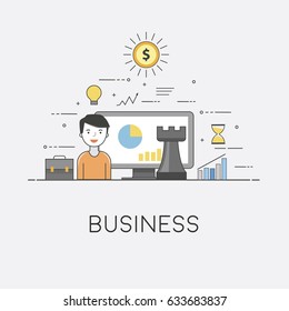 Business strategy. Digital technologies. Charts and reports