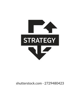 Business strategy direction arrow flat design vector illustration scalable graphic