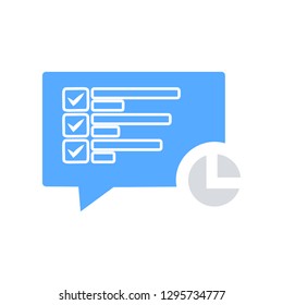 Business strategy document flat icon vector