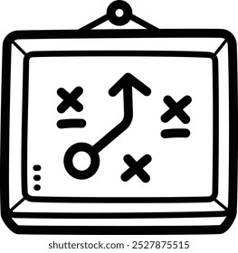 Business strategy doodle vector icon and illustration