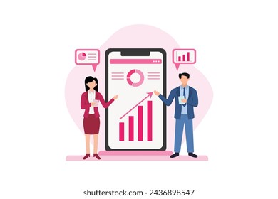 Business Strategy Flat Illustration Design