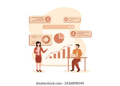 Estrategia de negocios Diseño de ilustración plana