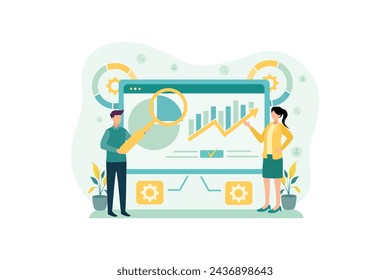 Estrategia de negocios Diseño de ilustración plana