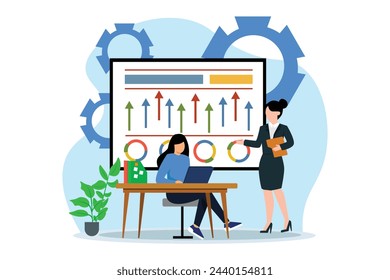 Business Strategy Flat Illustration Design
