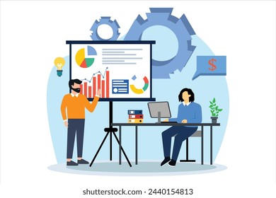 Business Strategy Flat Illustration Design