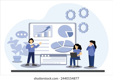 Estrategia de negocios Diseño de ilustración plana