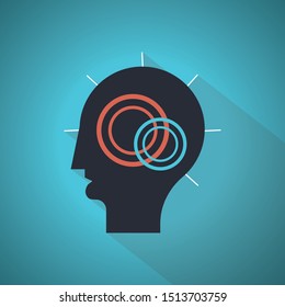 Business strategy flat style design. Blue Theme Concept.