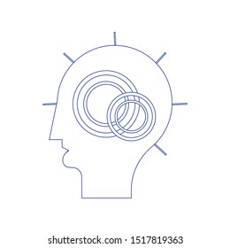 Business strategy flat style design. Concept of line icon