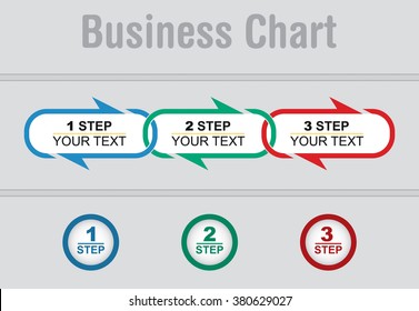 Business strategy, flow of succes, illustration with copy paste area