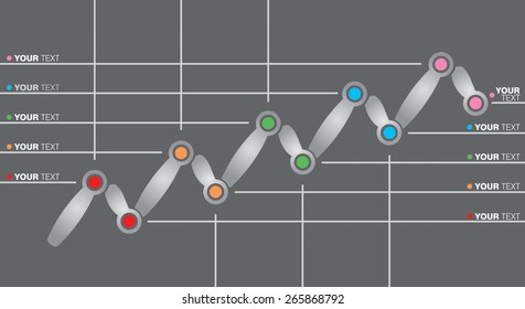 Business strategy, flow of success, illustration with copy paste area