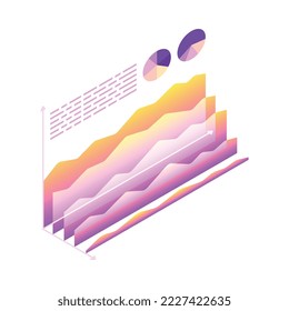 Estrategia de negocio iluminar la composición isométrica con imagen aislada en ilustración vectorial de fondo en blanco