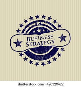 Business Strategy grunge stamp