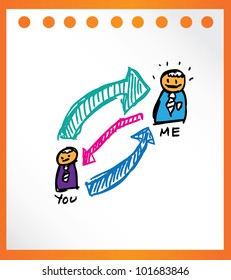 business strategy hand drawn - vector illustration