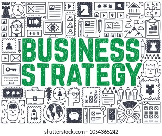 Business Strategy - Hand drawn vector illustration