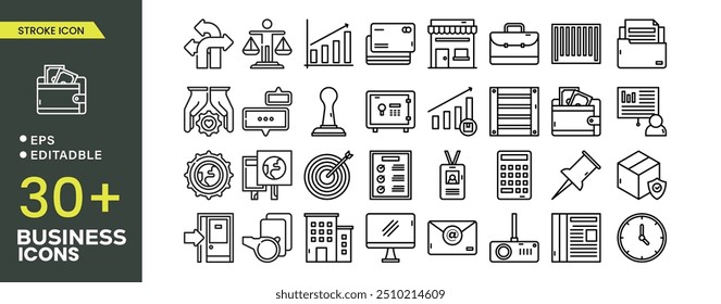Business strategy, handshake and people collaboration. Employees benefits line icons. Teamwork, social responsibility, people relationship icons. Growth chart, employees benefits. Vector
