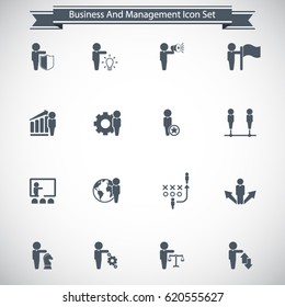 Business, strategy and human resources icon set