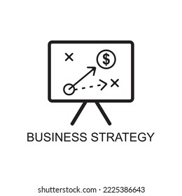 icono de estrategia comercial, icono de negocio