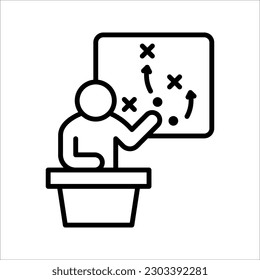 Business Strategy Icon, Symbol für kreative Geschäftslösungen. Vektorgrafik auf weißem Hintergrund