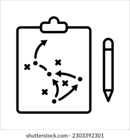 Icono de estrategia empresarial, icono relacionado con soluciones empresariales creativas. ilustración vectorial sobre fondo blanco